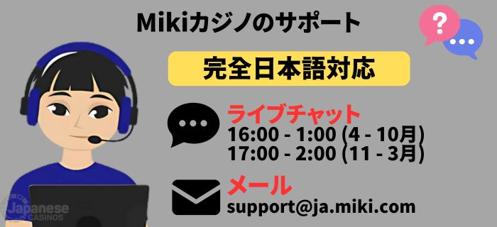 Mikiカジノ　カスタマーサポート